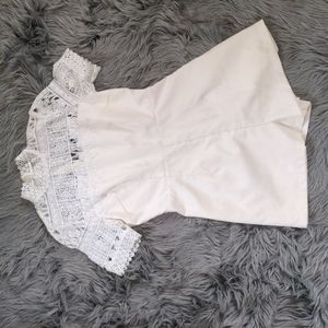 White Lace Top Romper
